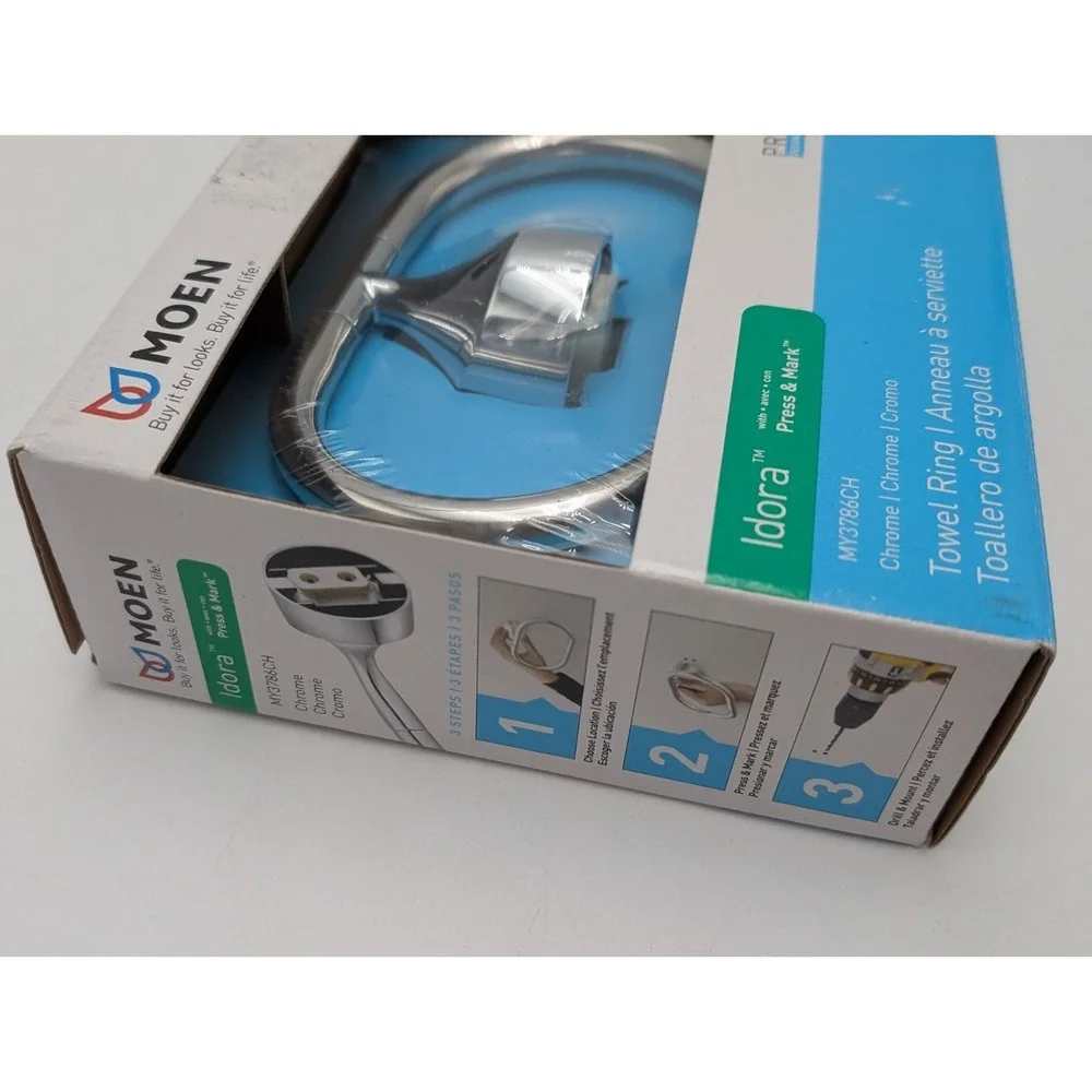 Moen Idora Chrome Moen My3786ch Idora Single Post Bathroom Hand Towel Ring